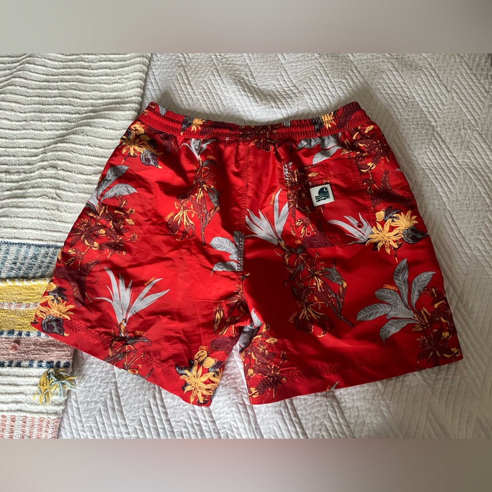 Carhartt Red Drift Swim Trunks